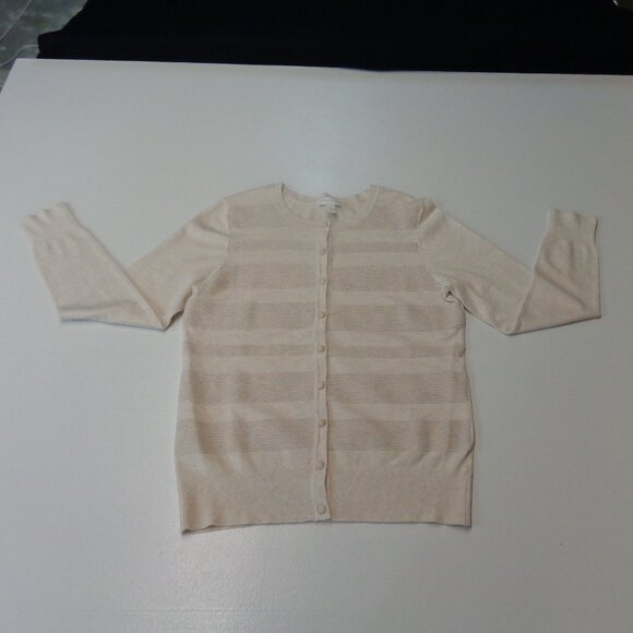 Charter Club Size Small Cream/Light Tan Cardigan - Picture 1 of 8